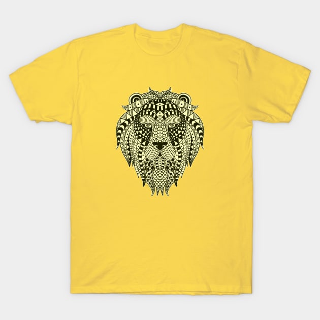 Lion Head T-Shirt by genevievemarkham